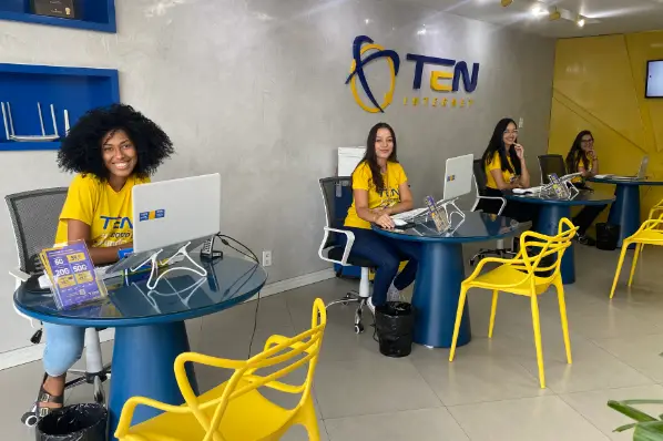 sede loja ten internet escritorio atendentes